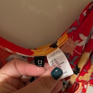 cropped floral h&m top